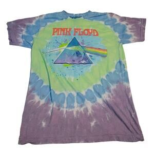 Liquid Blue Pink Floyd T Shirt Medium Tye Dye Dark The Side Of The Moon